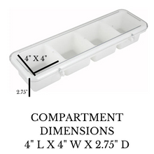 Load image into Gallery viewer, 4 Compartment Bar Caddy White
