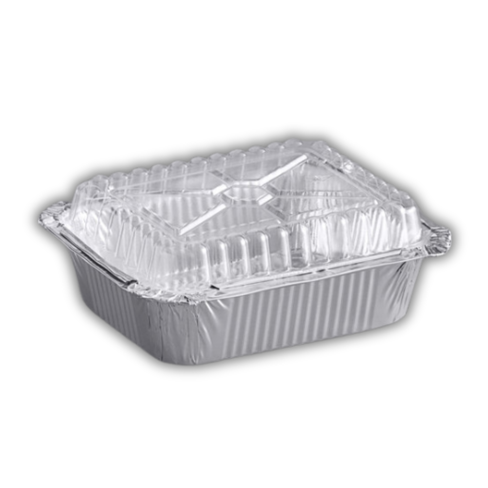 1 LB. Oblong Foil Pan & Lid Combo, 10pk