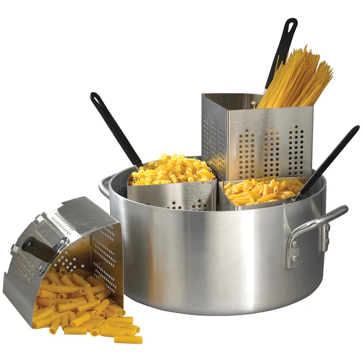 APS-20, 20 Quart Pasta Cooker & 4 Strainers Set